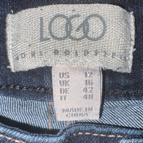 LOGO~ Lori Goldstein Women's ombré Straight Leg ankle Jeans - Dark to Light Blue - Picture 4 of 9